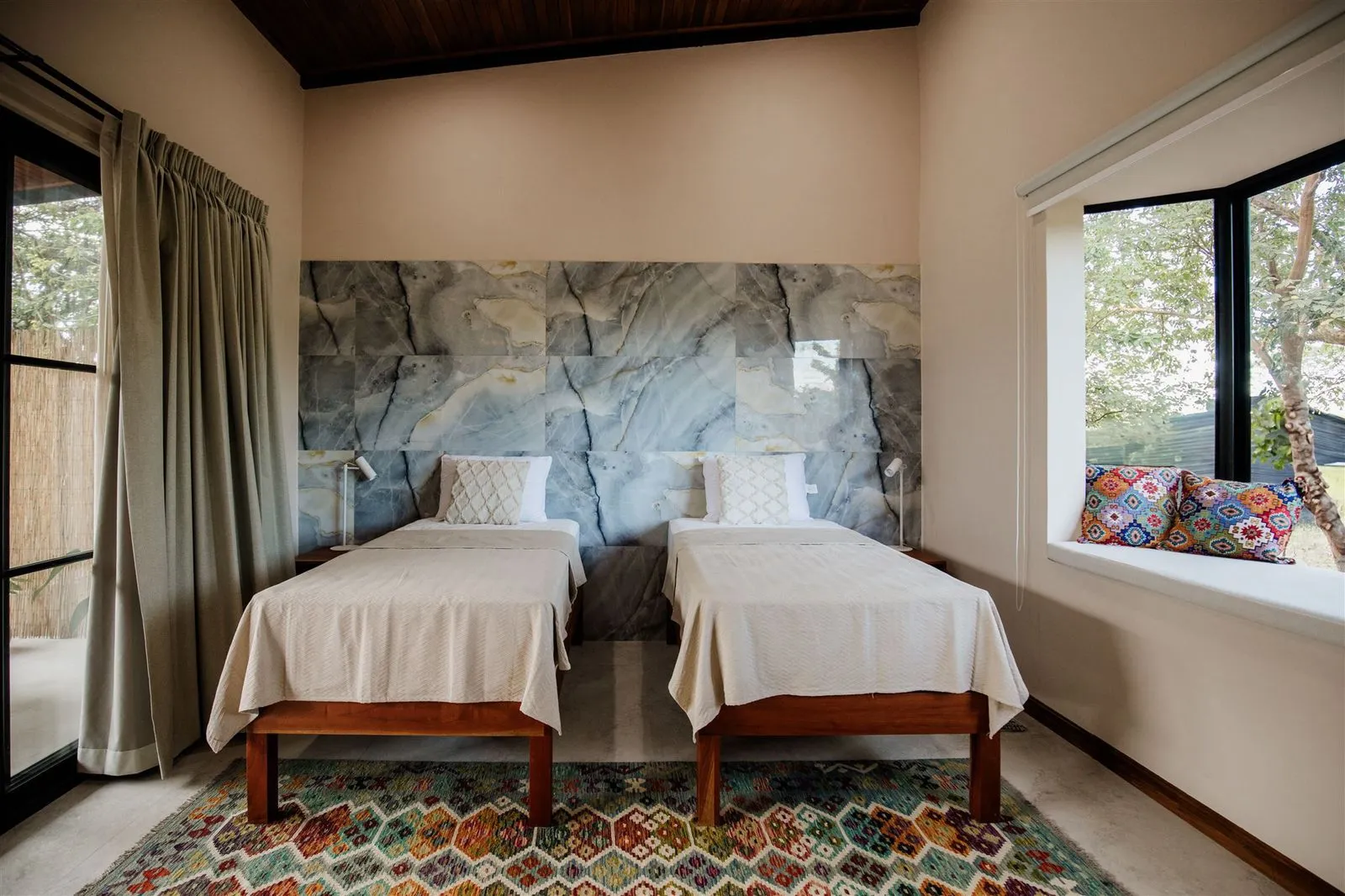 A guest room ready for arrival